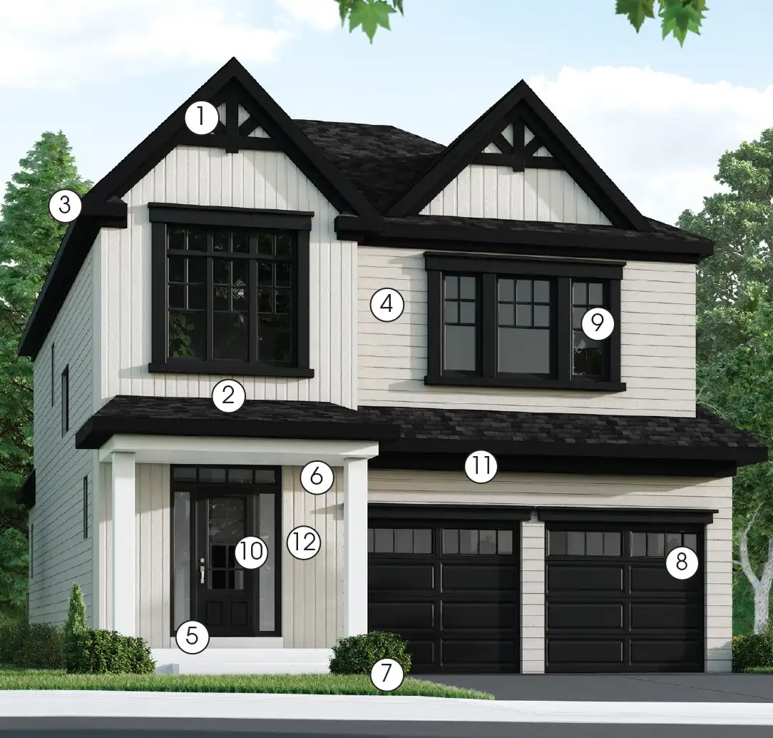 Views Exterior Features Numbered Diagram