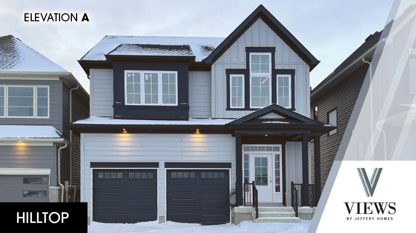 Hilltop home model, A elevation